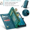 thumbnail image 4 of Funda para Samsung A55, tarjetero a prueba de golpes, magnética, 2 en 1, con cremallera desmontable, funda tipo cartera para Samsung Galaxy A55 5G, de cuero TPU antiarañazos, 4 of 8