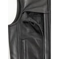 thumbnail image 5 of First Mfg Co - Rampage - Men's Motorcycle Biker Riding Black Leather Vest - Large, 5 of 5