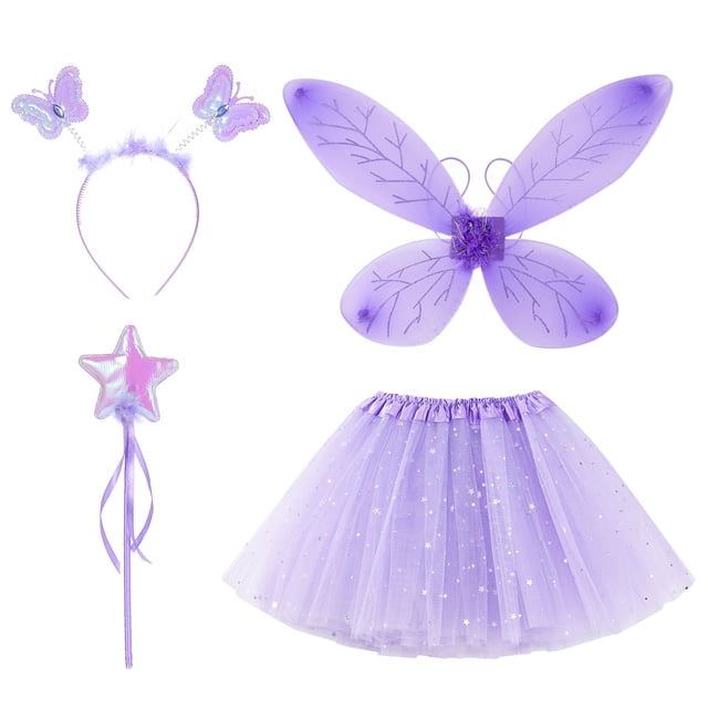 SAYOO 4 piezas de accesorios de vestuario Wings, Wings headband Magic stick dress SAYOO moda