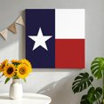 thumbnail image 2 of Canvas Wall Art, Blue Red White Texas Flag with Star, Framed Canvas Prints for Bathroom Kitchen, Minimalistic Geometric Stripe Gallery Wrapped Wall Decor for Home Office, Gifts, 10"x10" Ship Next Day, 2 of 9