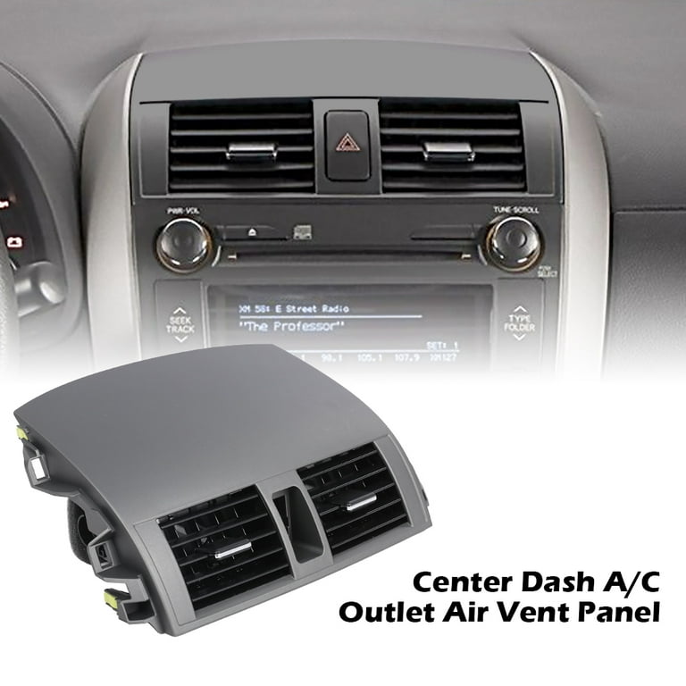 PIT66 Dash Center A/C Air Vent Upper Bezel Trim Fit for Toyota Corolla 2009  2010 2011 55435-02220, 55436-02180