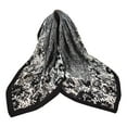 thumbnail image 5 of ZQUUVOU Silk Head Scarves for Women Satin Hair Scarf Printed Large Square Bandana Neck Scarf Shawl Wrapping Accessory Black B, 5 of 5