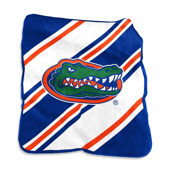 Logo Brands Florida Gators 50" x 60" Raschel Stripe Throw Blanket