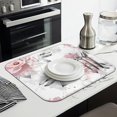thumbnail image 4 of Microfibre Drying Mat for Kitchen Pioneer Dish Drying Drainer Mat Absorbent Colorful Floral Drying Mat Washing Up for Glass, Plate & Cup 16inch X 18inch, 4 of 7