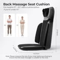thumbnail image 4 of HOMEMASSA Shiatsu Back Massager with Heat,Deep Tissue Kneading Massage Seat Cushion Electric Chair Pad,Father's Day Gifts - Black, 4 of 12