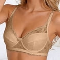 thumbnail image 3 of Underwire Bras for Women Summer Lightweight Elegant Floral Lace Adjustable Strap Padded Push Up Bra, 3 of 6