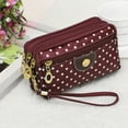 thumbnail image 3 of keusn multi slots four zipper women wallet canvas big capacity lanyard coin purse change bag, 3 of 3