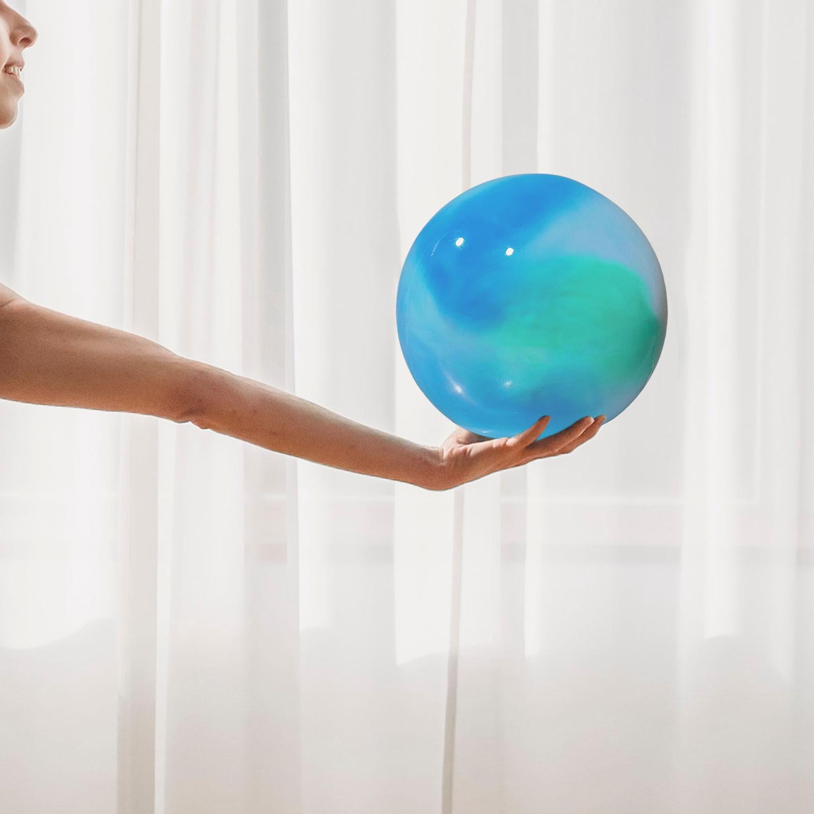 harayaa Fitness Ball 18cm PVC Rhythmic Gymnastic Ball Dance Practice Inflatable Exercise Sea Blue