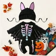 thumbnail image 2 of NIEWTR Toddler Kids Halloween Witch Costume Set Kids Trick-Or-Treating Costumes Bat Outfits Toddler Boys Romper Jumpsuit Pants Set Trick-Or-Treating Costumes Bat Hoodie Set for Kids Cosplay Party, 2 of 9