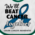 thumbnail image 4 of Inktastic We'll Beat Cancer Together- Colon Cancer Awareness Boys or Girls Baby Bib, 4 of 4