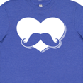 thumbnail image 4 of Inktastic Mustache Heart Youth T-Shirt, 4 of 5