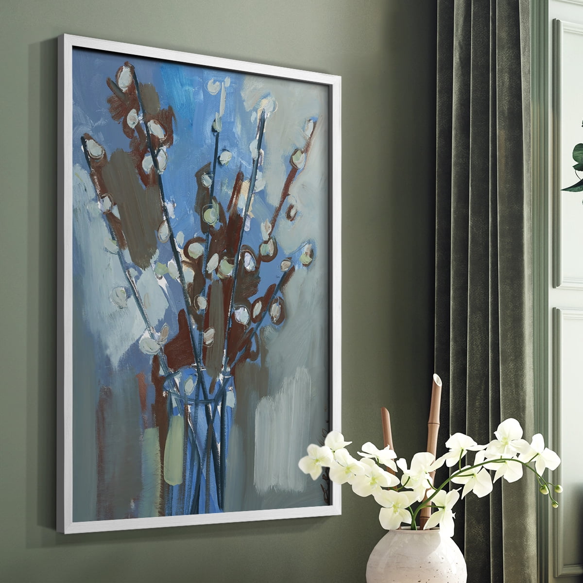 Winter Willow I Framed Print - Solid Wood in Single Picture Frame Solid Wood 2 Framed Print