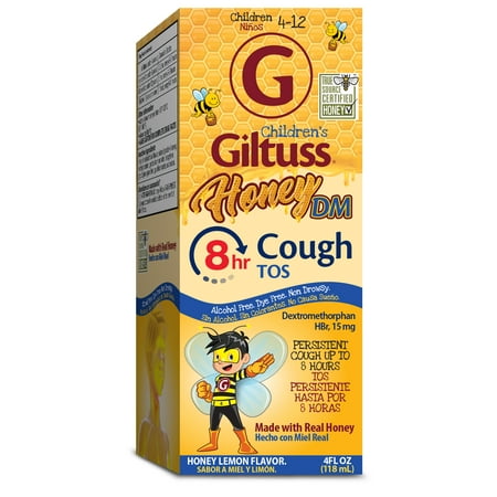 Children's Giltuss Honey DM 8 Hour Cough Relief Antitussive Syrup , 4 fl oz (118 ml)