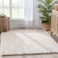 thumbnail image 6 of Well Woven Celeste Lagos Modern Shag Geometric Blush Thick 3'11" x 5'3" Area Rug, 6 of 7