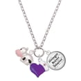 thumbnail image 1 of Delight Jewelry Silvertone Spotted Cow - Purple Heart Nurse Strong Zoe Necklace, 1 of 4