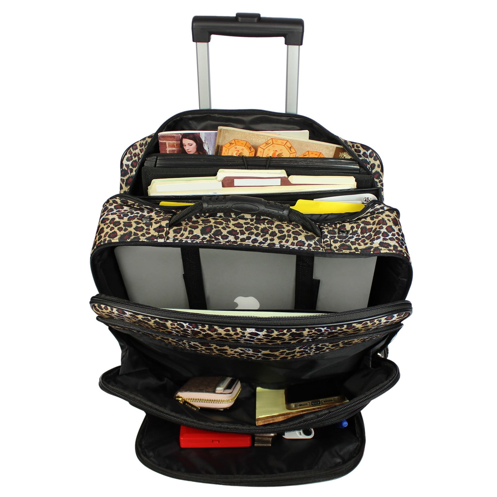 World Traveler Rolling 17-inch Laptop Case - Leopard