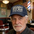 thumbnail image 2 of Tauxra Embroidered Baseball Cap for Men, Funny Angry Old Man Quote Washed Gray, 2 of 6