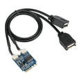 thumbnail image 2 of M.2 NGFF To USB Riser Card, Double Port KEY A-E To USB 2.0 Expansion Card, Durable For M.2 KEY A-E Interface Notebook ANGGREK Expansion Card Converter Cable, 2 of 8