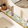 thumbnail image 2 of Yayeee Faucet Mat for Kitchen Sink 14.7" Diatomite Long Splash Guard Pad, Yellow Floral, 2 of 7
