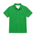 thumbnail image 2 of Odeerbi Camisas de Golf de Niños Botón de Solapa de Color Sólido Camisas de Tenis de Manga Corta Uniforme Escolar Con Bolsillo, 2 of 8