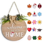 Presence Interchangeable  Welcome Sign Front Door Decoration, Perfect as House Warming Gifts
