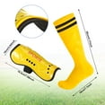 thumbnail image 4 of Hengguang 2 Pairs Kids Soccer Shin Guards with 2 Pairs Soccer Socks, Calf Protection Soccer Shin Pads & Socks for Toddler 5-12 Years(Yellow, Black), 4 of 7