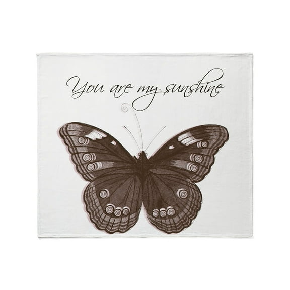 CafePress - You Are My Sunshine Butterfly Throw Blanket - Soft Fleece Throw Blanket, 50"x60" for All Ages
