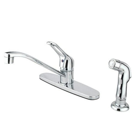 Brass Contemporary Single - Kingston Brass Wyndham Centerset Single Handle Kitchen Faucet