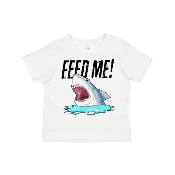 Inktastic Feed Me with Shark Head Boys or Girls Toddler T-Shirt