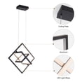 thumbnail image 3 of Modern LED Pendant Lights, Contemporary Dimmable Chandeliers, Adjustable Black Square Cube Ceiling light Fixture, Creative 3000K Pendant Light for Dining Room Living room Bedroom Kitchen Island Hall, 3 of 7
