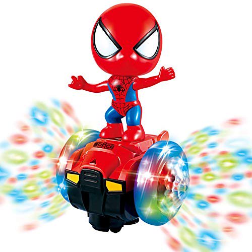 Dancing SpiderMan Robot Toys, Spin Robot Interactive Toy Car with
