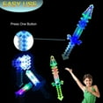 thumbnail image 3 of 24 Inch LED Light-Up Diamond Pixel Sword LED Motion Activated & Flashing Lights Video Game Party Supplies Gift (Blue), 3 of 6