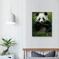 thumbnail image 4 of COMIO  Canvas Print Wall Art Giant Panda Chewing on Bamboo Shoot Animals Wildlife Photography Modern Art Tropical Scenic Relax/Calm Colorful for Living Room, Bedroom, Office, 4 of 5