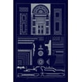 thumbnail image 2 of Buhlmann, J. 23x32 White Modern Wood Framed Museum Art Print Titled - Doorway of the Pantheon at Rome (Blueprint), 2 of 4