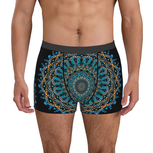 Fotbe Mandala Calzoncillos Tipo Boxer con Bolsa de Soporte Total para Hombre, X-Temp Fresco, Transpirable y de Secado Rápido-Medium