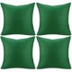 thumbnail image 1 of Chenchen 4-Pack 100% Cotton Comfortable Solid Decorative Throw Pillow Case Square Cushion Cover Sublimation Blank Pillow Covers DIY Throw Pillowcase for Sofa Couch(24x24 inch/ 60x60cm,Christmas Green), 1 of 1