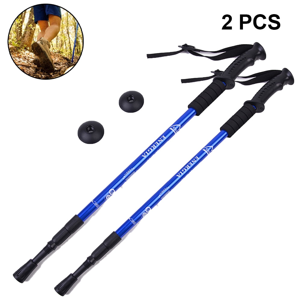 Trekking Poles Lightweight Telescopic Walking Hiking Sticks Antishock 2-pc/Pack 