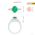 thumbnail image 6 of ANGARA Natural Aeon Vintage Inspired 1.5 ct Emerald Engagement Ring with Milgrain in 14K White Gold for Women (Size-9x7mm) | May Birthstone, Anniversary, Jewelry Gift for Women | Natural Emerald Ring, 6 of 10