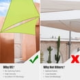 thumbnail image 5 of Yescom 2 Pack 5 Ft 97% UV Block Triangle Sun Shade Sail Canopy Outdoor Patio Garden, 5 of 11