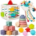 thumbnail image 1 of Set de juguetes Jyusmile Montessori 5 en 1 para 6 a 12 meses con viaje, 1 of 9
