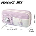 thumbnail image 4 of Blue Cute Pencil Case, Aesthetic Pen Pouch, Colored Pencil Bag with Zipper, Stationery Storage and Organizer, 9X5In, 1Pcs, 4 of 8