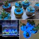 thumbnail image 3 of RV Rocas que brillan en la oscuridad, 200 piezas de guijarros brillantes azules, piedras brillantes para decoración al aire libre, rocas brillantes para jardín, estanque, camino, césped, rocas luminos, 3 of 5