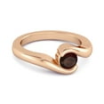 thumbnail image 2 of Ocean Wave 925 Sterling Silver Rose Plated 0.10 Ctw Garnet Valentines Day Gifts Ring, 2 of 3