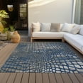 thumbnail image 6 of Addison Rugs Chantille Indoor/Outdoor Transitional Squares Navy Washable Rectangle Rug, 9' x 12', 6 of 6
