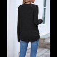 thumbnail image 4 of Suéteres de Mujer, Camisas de Larga, Moda de Otoño, Blusas de Moda, Conjuntos Fruncidos, Ropa de Invierno Negro M, 4 of 9