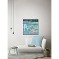 thumbnail image 3 of Bow in the Pool Floater Framed Painting Print on Canvas, 3 of 6