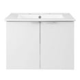 thumbnail image 3 of Sink Vanity Cabinet, Wall Mounted, Melamine, White, Modern Contemporary Urban Design, Hotel Bedroom Bathroom Master Suite Guest, 3 of 10