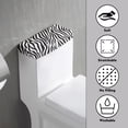 thumbnail image 3 of Renewold Zebra Stripe Printed Toilet Tank Lid Cover Splash and Stain Resistant Toilet Tank Protector Cover Stretchable Suitable for Bathroom, 3 of 6