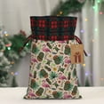 thumbnail image 5 of Rocae Tropical Mask Flamingo Print Christmas Drawstring Linen Gift Bag with Drawstrings Treat Bag Goody Present Bags for Christmas Party Favor, 5 of 8
