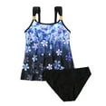 thumbnail image 3 of Womens High Waisted Swimsuits Floral Print Tankini with Boy Shorts Plus Size Tummy Control Vintage Bathing Suit, 3 of 5